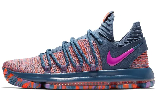 Nike KD 10 All-Star Durant All-Star OG Comfortable Shock Absorbing Anti-Slip Low-top Practical Basketball Shoes Men's Gray Pink 2018