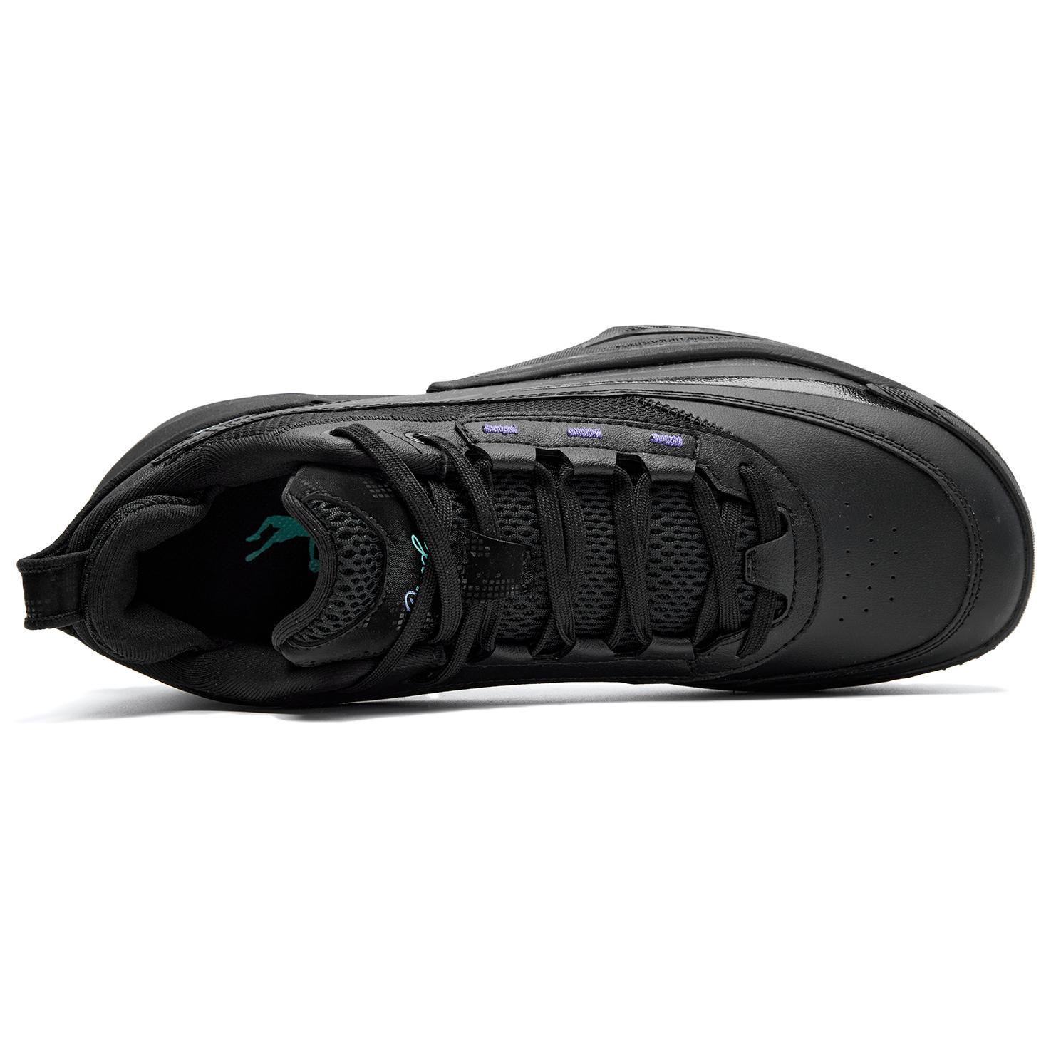 QIAODAN Cushioning Abrasion Resistant Breathable Coverage Lightweight Grip Low top Basketball Shoes Men’s Black
