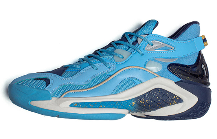 XTEP Abrasion Resistant Slip Resistant Low top Basketball Shoes Men’s Blue