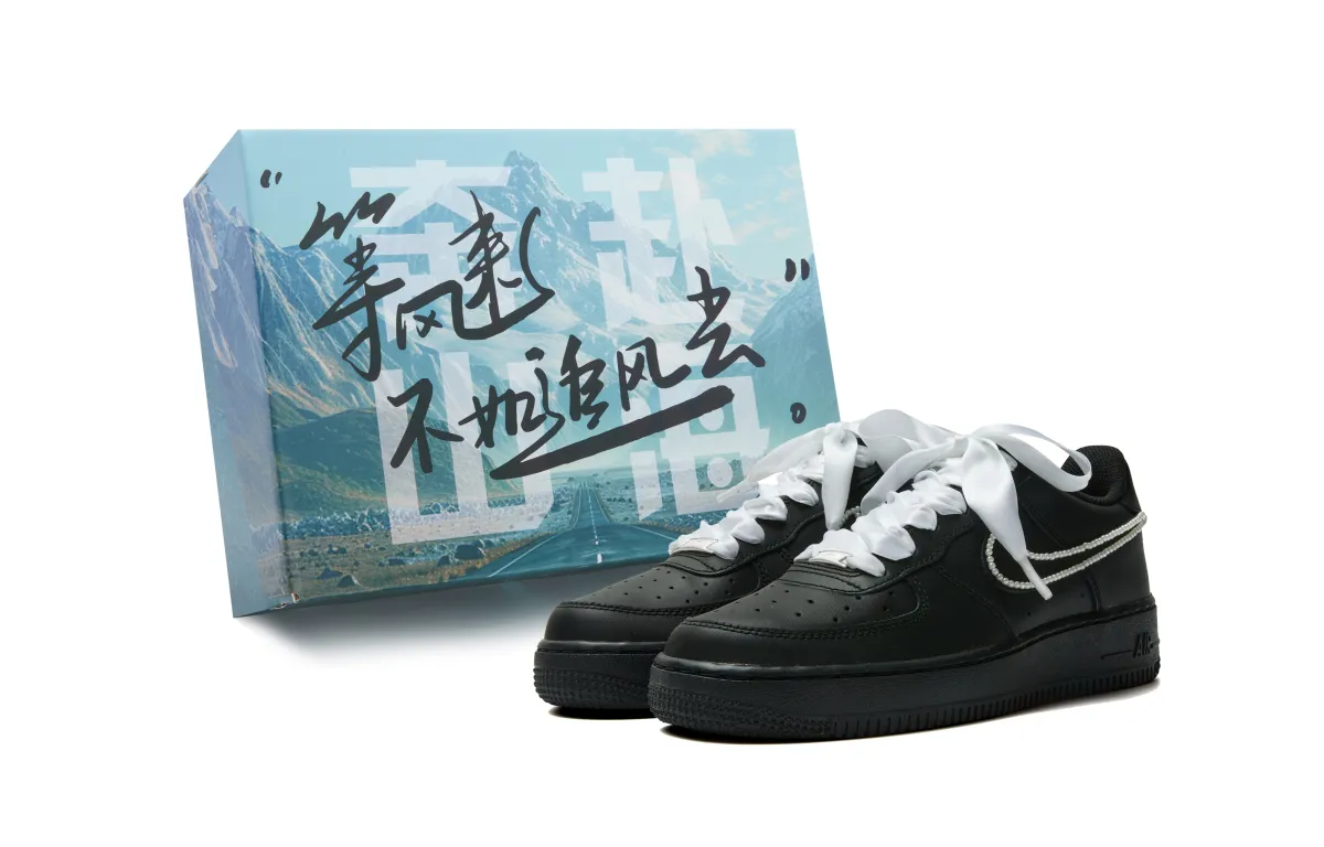 Nike Air Force 1 Low top Skateboard Shoes Women's Black