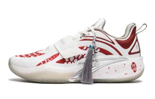 Anta KAI 1 Slip Resistant Abrasion Resistant Low top Basketball Shoes Unisex White Red