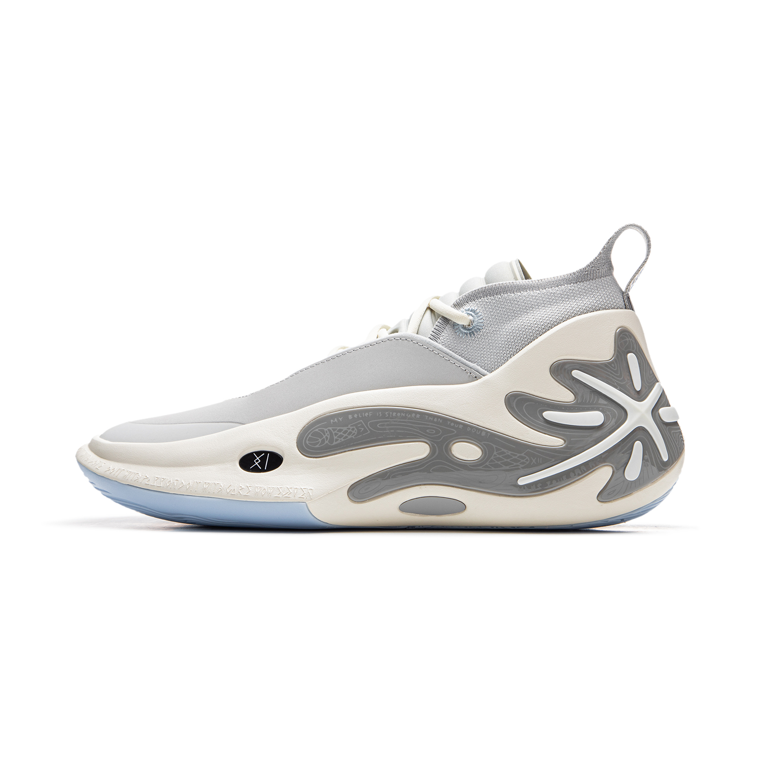 LiNing Li Ning WOW11 Wade's Way 11 Sleepless Carbon Core Technology Stable Support Shock Absorption Wear Resistance Lightweight Rebound Mid-top Basketball Shoes Men's Gray White