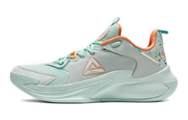 PEAK Slip Resistant Abrasion Resistant Low top Basketball Shoes Men’s Pink Green