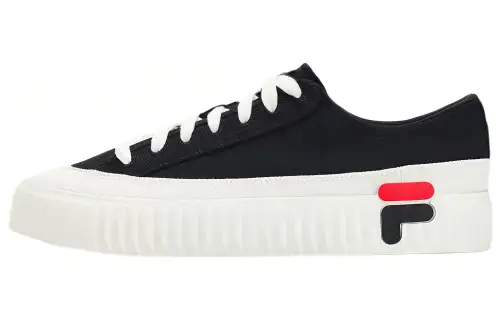 FILA Gear Athleisure Cushioning Low top Skateboard Shoes Men's Black White