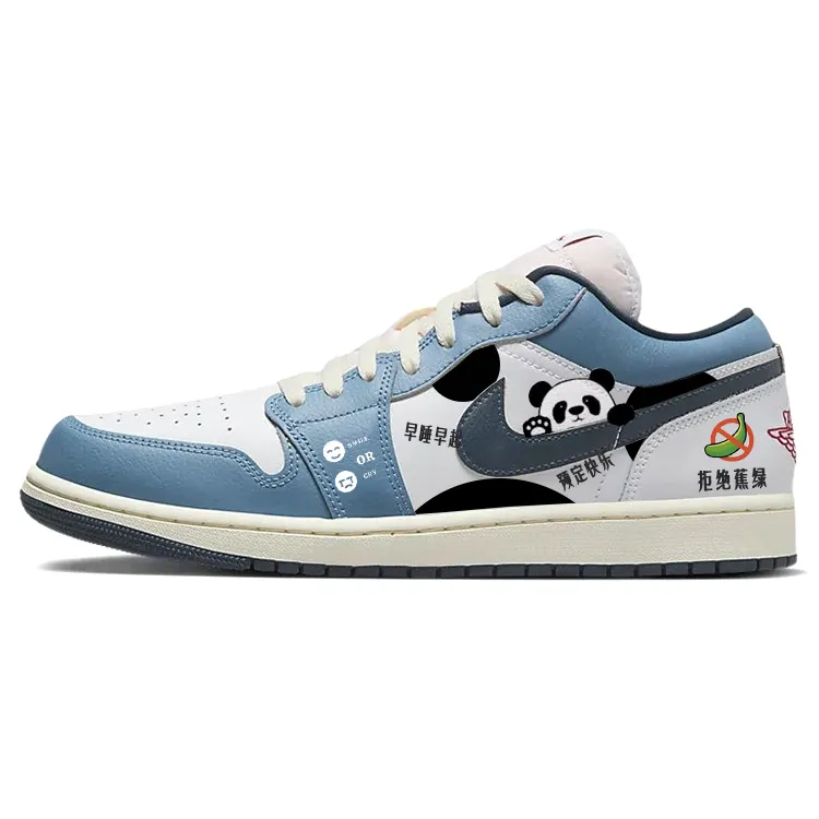 Jordan Air Jordan 1 Vintage Basketball Shoes Men's Low Top White/Blue