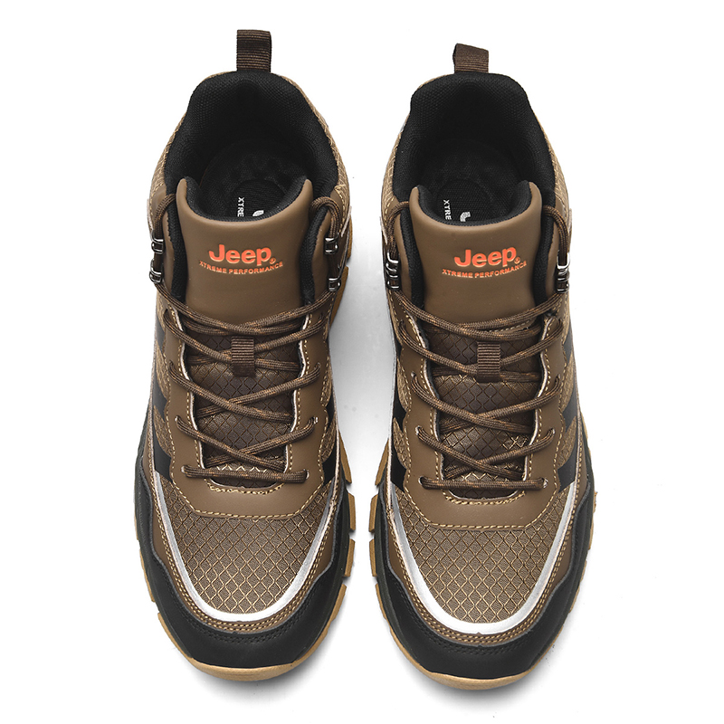 Jeep Mid top Outdoor Hiking Mountaineering Shoes Men’s Umber