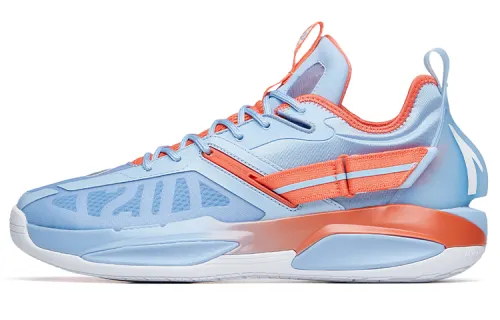Anta Anta GH3 Hayward Nitrogen Technology Fabric Synthetic Leather TPU Shock Absorbing Anti-Slip Wear Resistant Wrapping Support Low-top Basketball Shoes Men's Blue Orange
