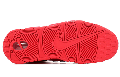 Мужские кроссовки Nike Air More Uptempo Chicago AIR (красные) — 大学红/大学红 — фото 4