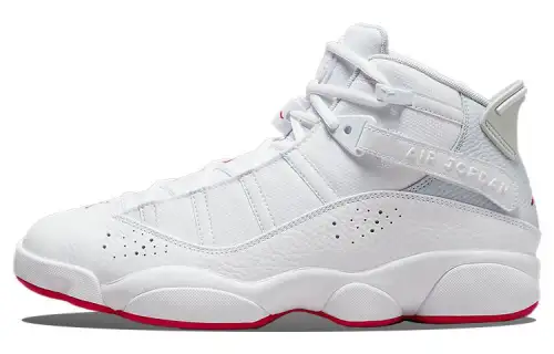 Jordan 6 Rings White Red Sole