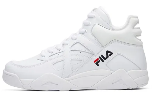 FILA FUSION Cage Textile, Synthetic Leather Low top Vintage Basketball Shoes Women's White