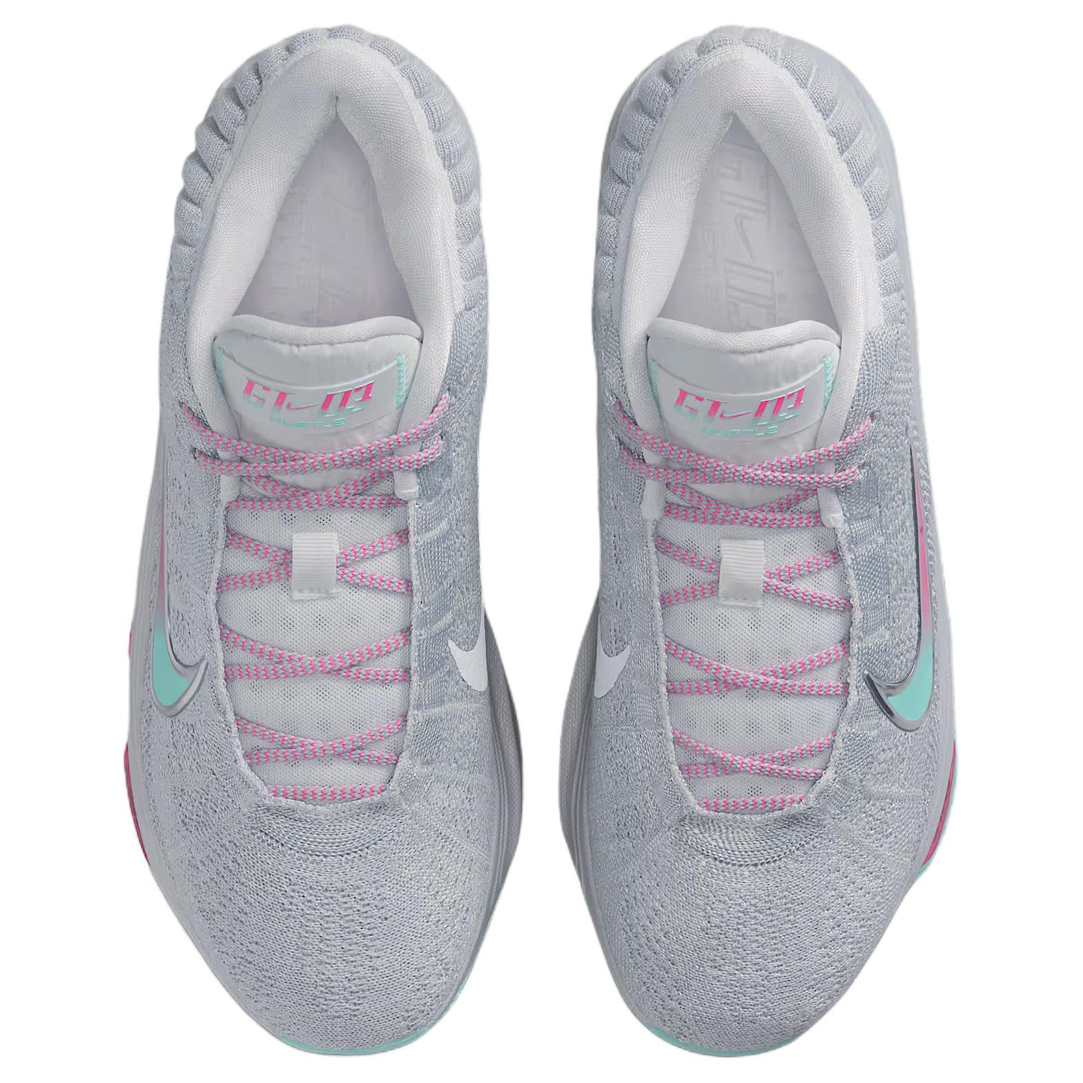 Nike GT Hustle 3 Slip Resistant Abrasion Resistant Low top Basketball Shoes Unisex Gray Blue
