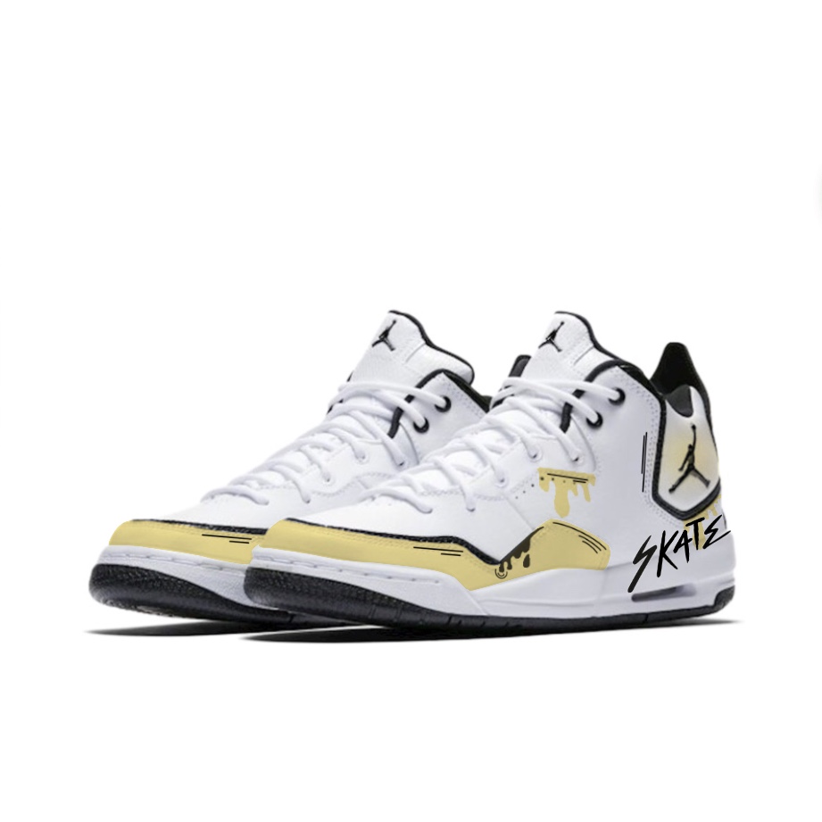 Jordan Courtside 23 Vintage Basketball Shoes Unisex Mid Top Yellow