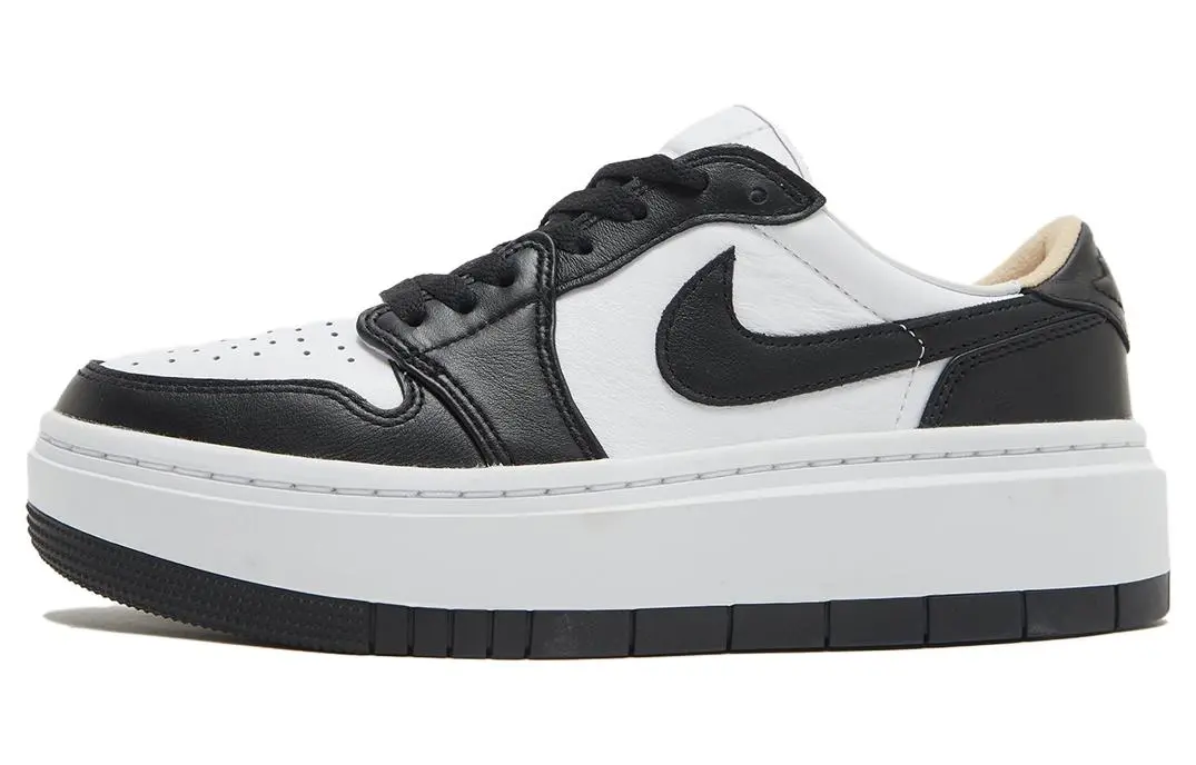 Jordan Air Jordan 1 Elevate Low Panda Leather Comfortable Low top Vintage Basketball Shoes Women's Black White
