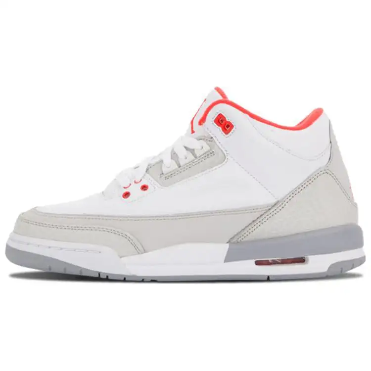 Air Jordan 3 Retro 'White Crimson Grey' Gs