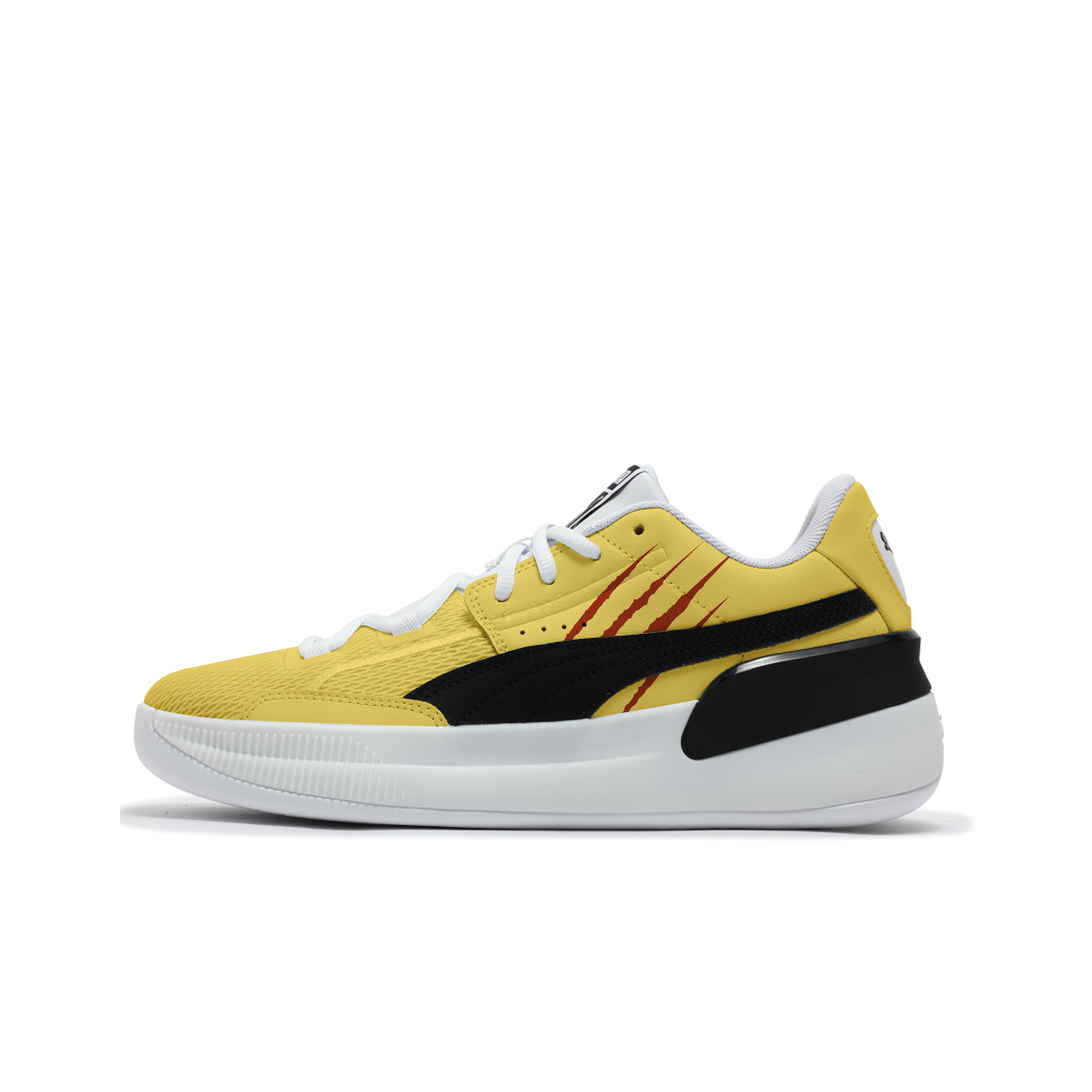 PUMA Clyde Hardwood Team Abrasion Resistant Low top Basketball Shoes Unisex Yellow