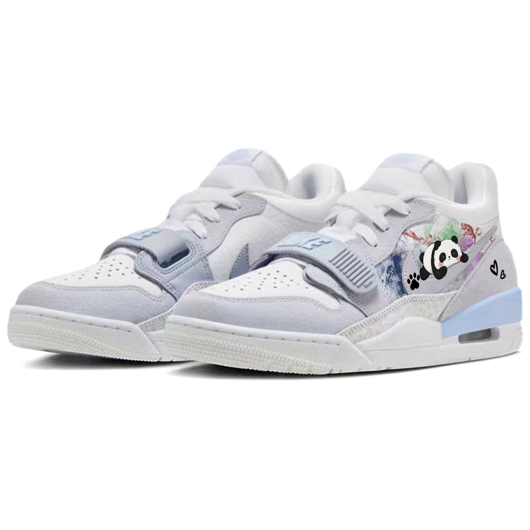 Jordan Legacy 312 Cushioning Slip Resistant Low top Vintage Basketball Shoes Men’s White Gray