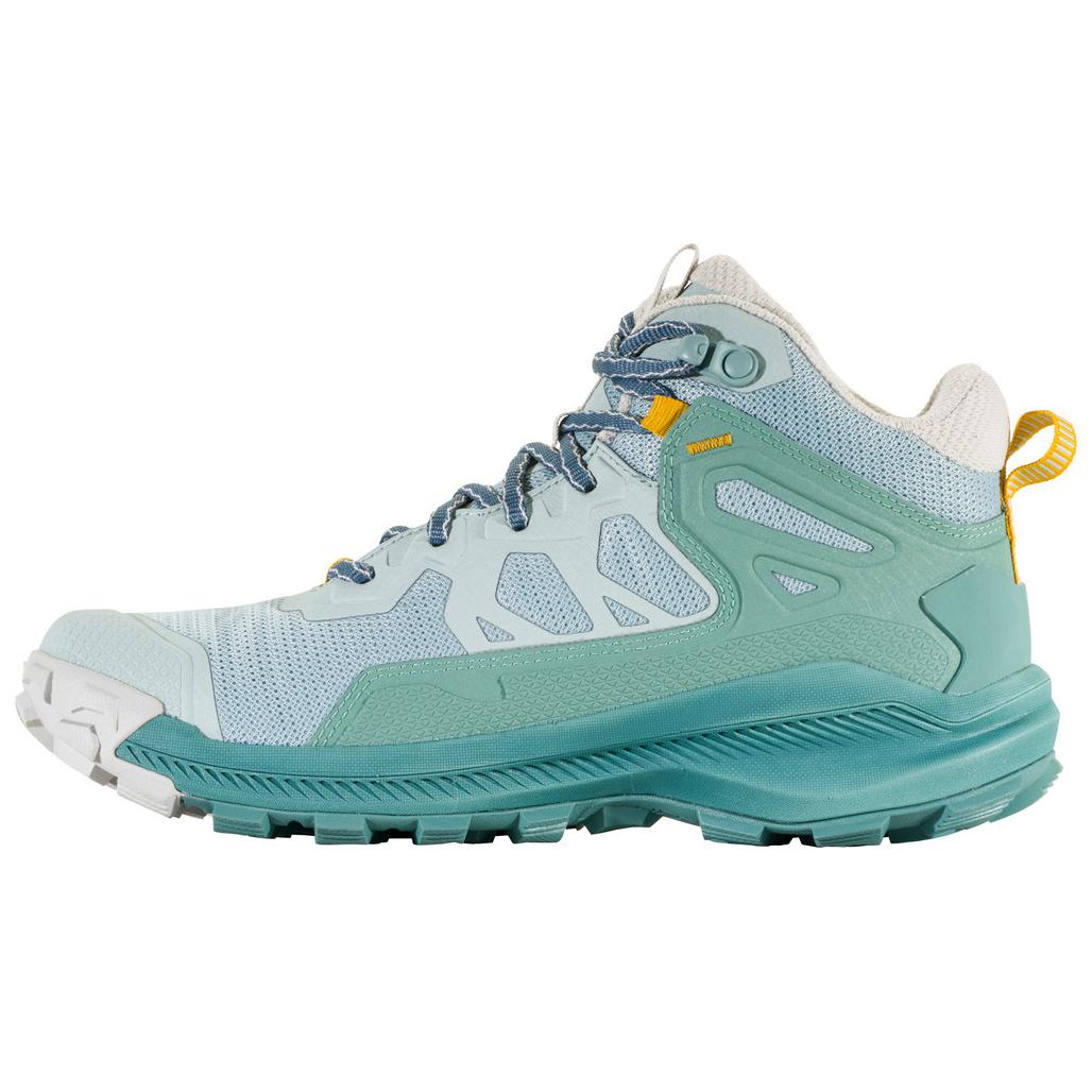 Oboz Footwear Katabatic Comfortable Round Toe Cushioning, Wear Resistant Mid top Hiking Shoes Women's Blue Green