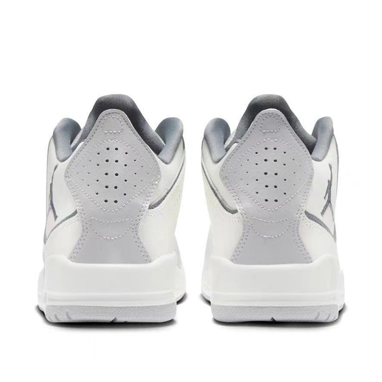 Jordan Courtside 23 Abrasion Resistant Slip Resistant Mid top Vintage Basketball Shoes Men’s Gray White