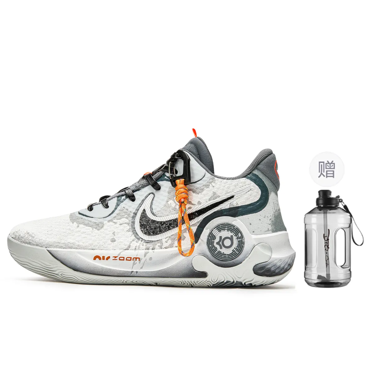 Nike Trey 5 Da Vinci Custom, Phantom Gray Slip Resistant Slip Resistant Mid top Basketball Shoes Unisex Gray White
