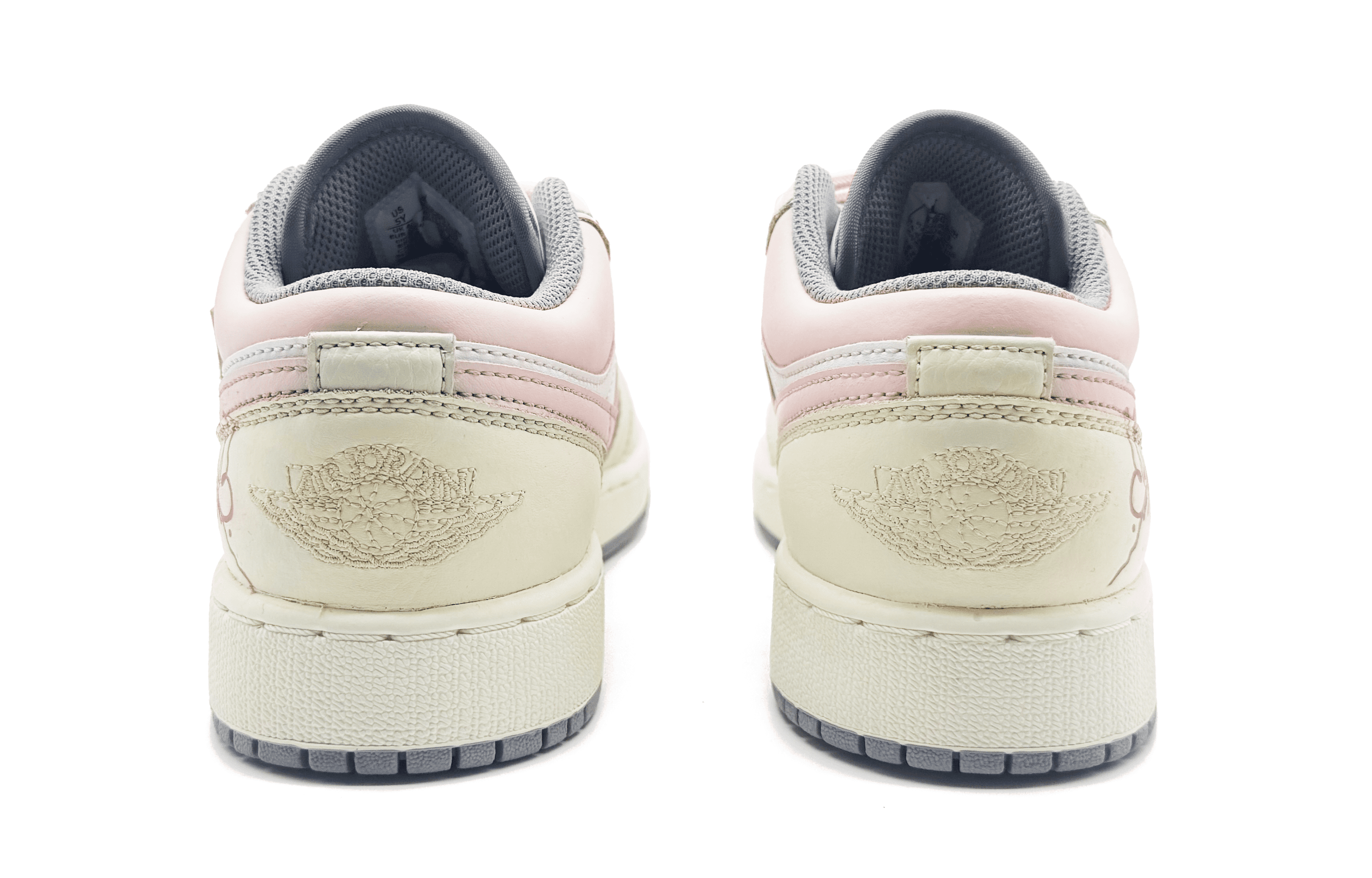 Jordan Air Jordan 1 Cushioning, Wear Resistant Low top Vintage Basketball Shoes Women’s Pink White