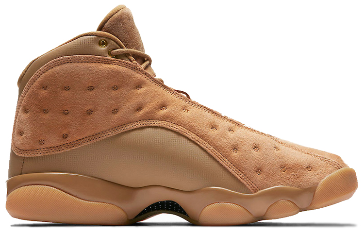 Мужские кроссовки Jordan Air Jordan 13 Retro Wheat OG (коричневые) — 元素金/巴洛克棕色/橡胶黄 — фото 2