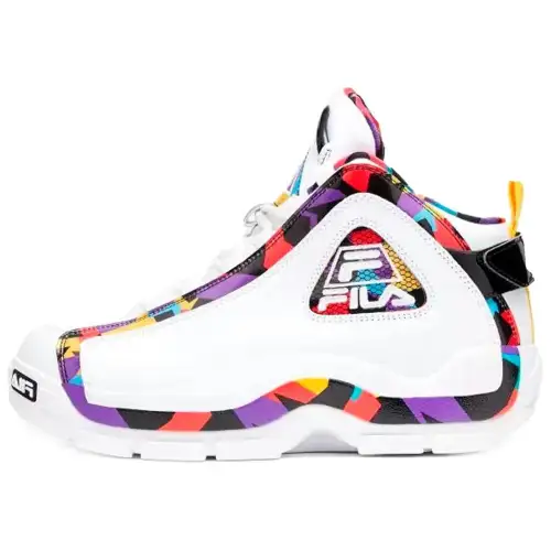 FILA Grant Hill 3 Mid top Basketball Shoes Men's White Blue