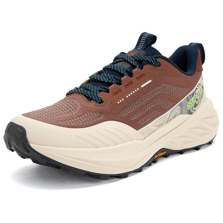 361° Yushan 3.0 Abrasion Resistant Breathable Rebound Low top Mountaineering Shoes Men’s Red Clay Brown, Light Wood