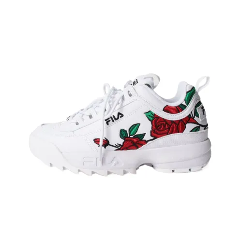 FILA Disruptor Synthetic Leather Low top Training Shoes Women's White