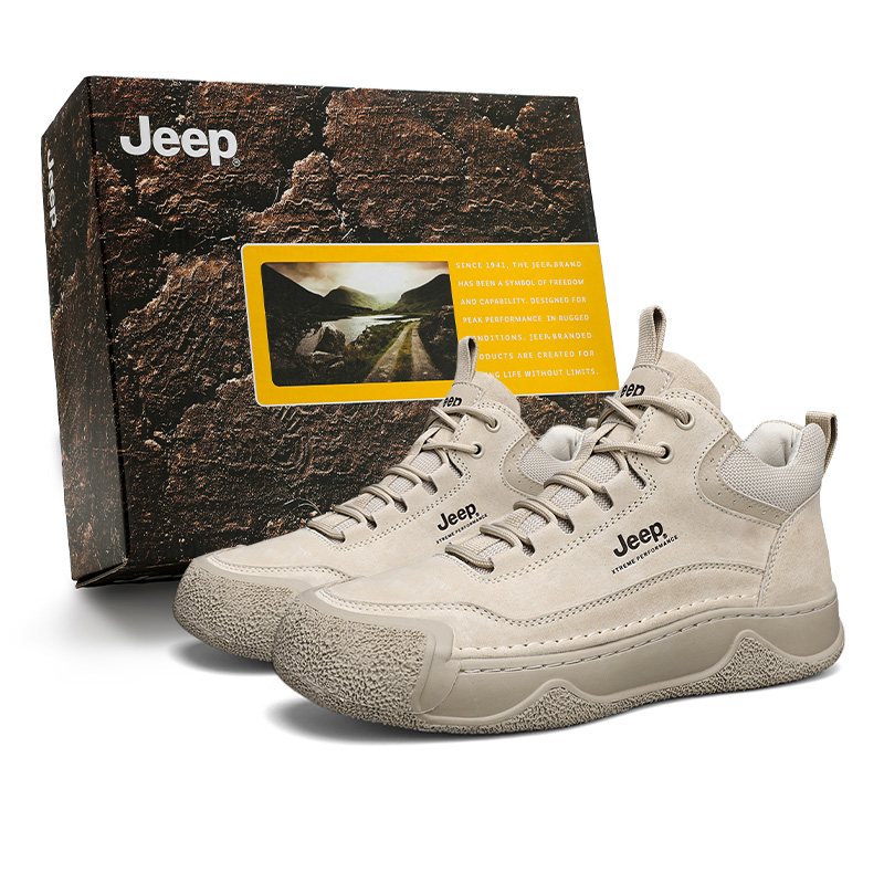 Jeep Wear resistant And Lightweight Mid top Outdoor Shoes Men’s Sand