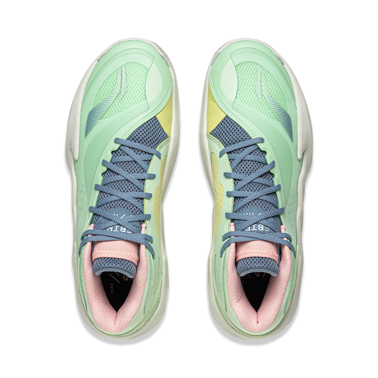 Li Ning XinSheng Cushioning Slip Resistant Abrasion Resistant Lightweight Rebound Mid top Basketball Shoes Men’s Green