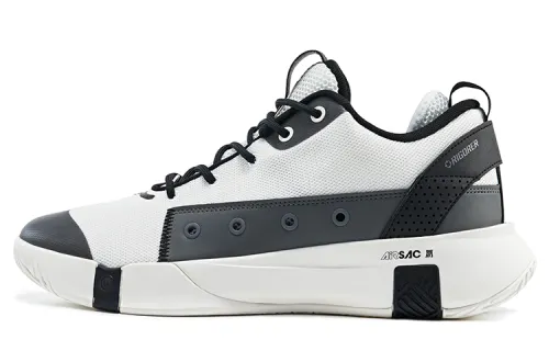 RIGORER Cutting 1 Textile, Synthetic Leather Cushioning Coverage Low top Performance Basketball Shoes Men's White Gray