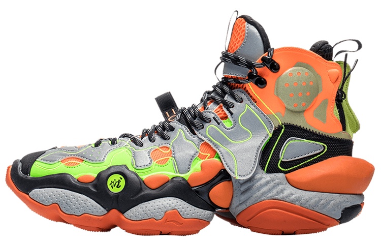 Li Ning New York Fashion Week Runway Style ACE High top Vintage Basketball Shoes Men’s Orange Black