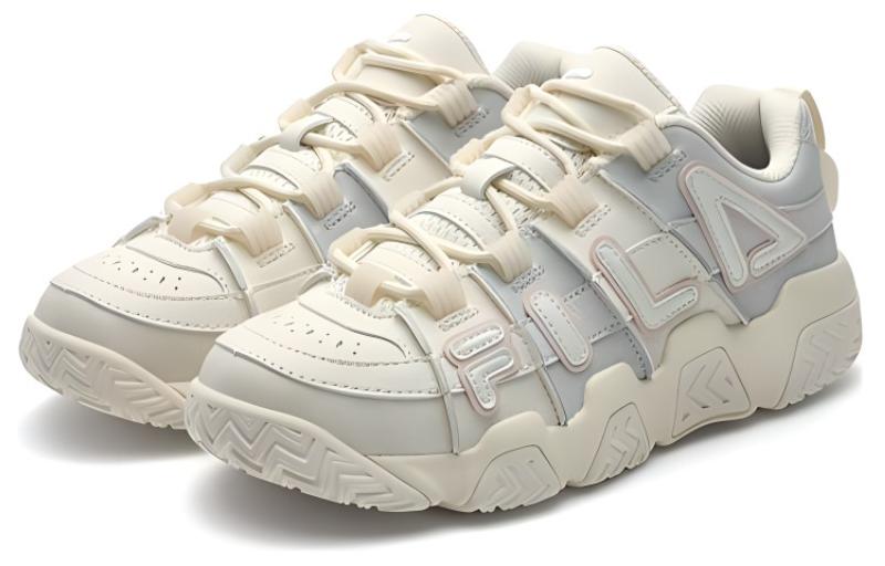 FILA FUSION Puffy Shoes Low top Basketball Shoes Women’s White