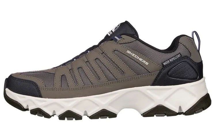 Skechers Relaxed Fit Textile, Leather Low top Mountaineering Hiking Shoes Men's Olive Green