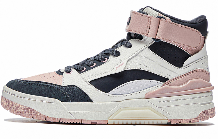 Li Ning RSR 101 High top Vintage Basketball Shoes Women's Pink Black White