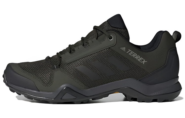 Adidas Terrex AX3 GTX Fabric Abrasion Resistant Low top Mountaineering Hiking Shoes Men's Olive Green