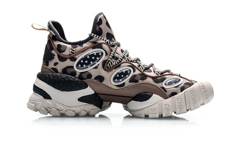 Li Ning COUNTERFLOW Source MONSTER EYE Lense Mid top Basketball Shoes Men’s Leopard Print