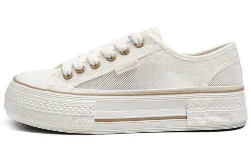 RENBEN Slip Resistant, Abrasion Resistant, Breathable Low top Skateboard Shoes Women's White