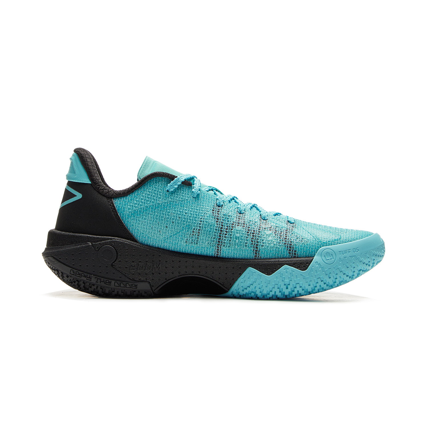 Li Ning Jie Ao 2 Cushioning Slip Resistant Breathable Low top Basketball Shoes Men’s Cyan Purple Mismatched