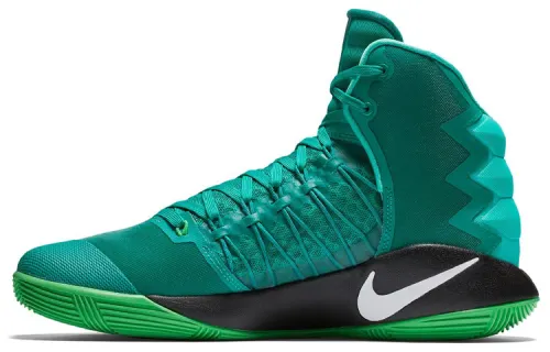 Nike Hyperdunk 2016 Comfortable and versatile, shock-absorbing, non-slip, wear-resistant and lightweight, mid-top basketball shoes, men's green and black