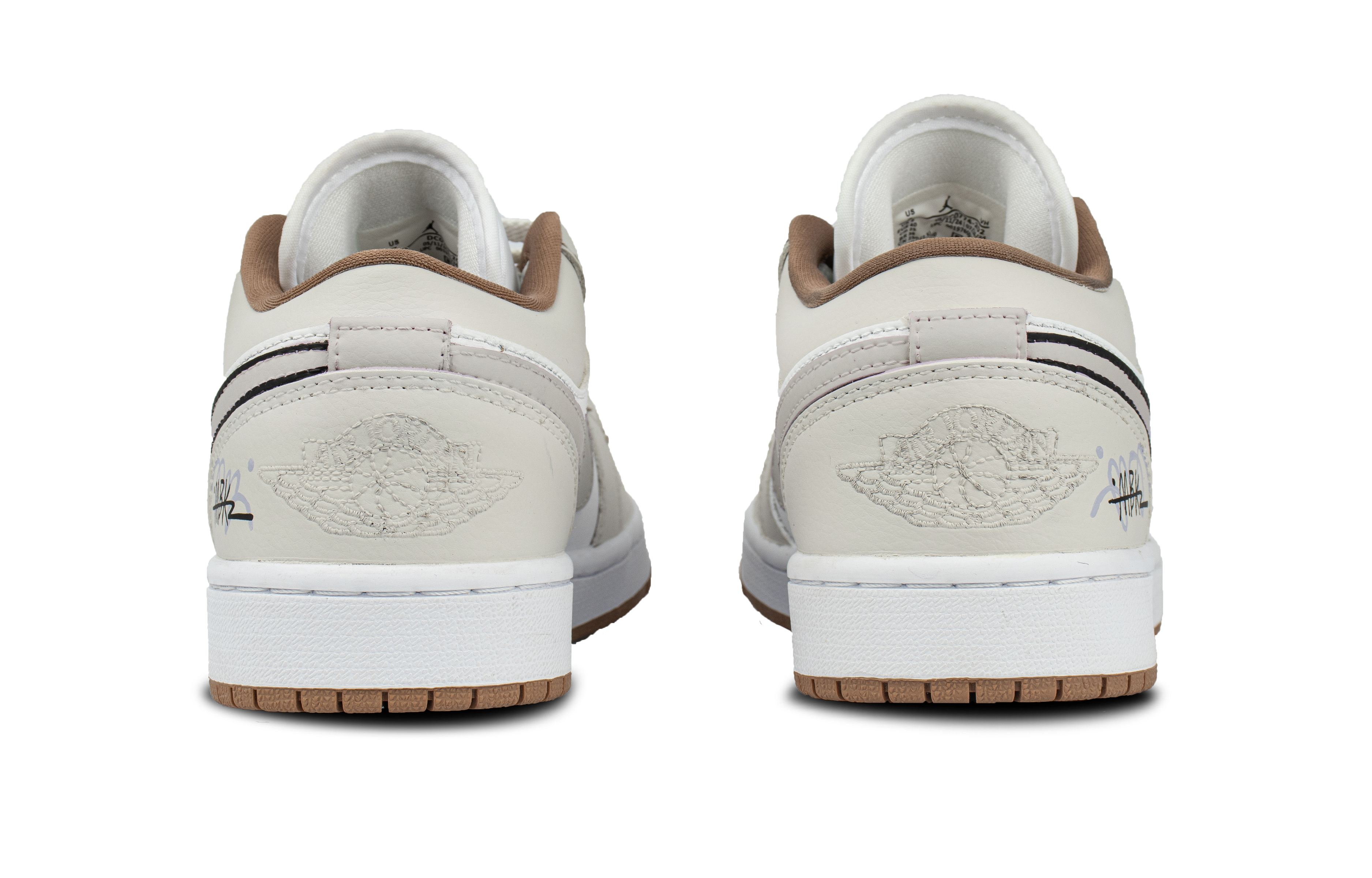 Jordan Air Jordan 1 Abrasion Resistant Abrasion Resistant Low top Vintage Basketball Shoes Unisex Beige