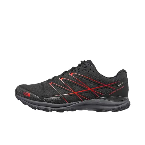 THE NORTH FACE Abrasion Resistant Slip Resistant Low top Hiking Shoes Men's Black Red