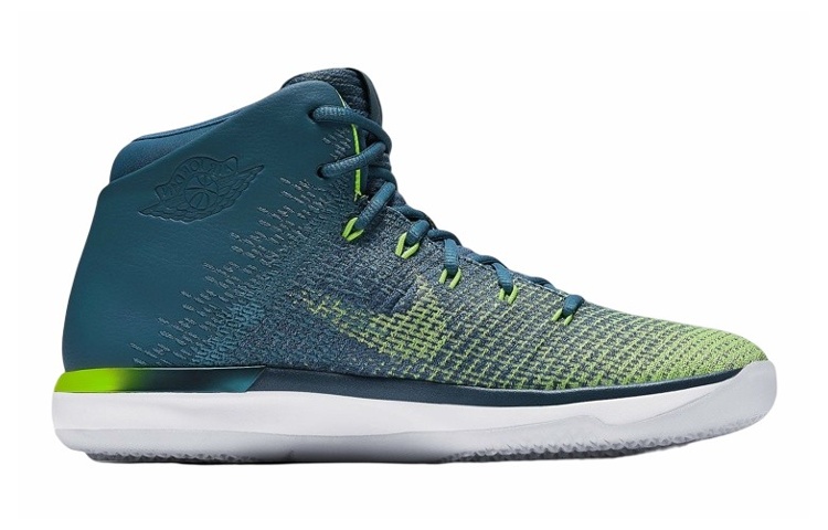 Мужские кроссовки Jordan Air Jordan 31 Rio (желто-зеленые) — фото 2