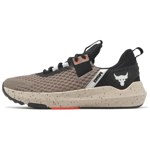 Under Armour Project Rock BSR 4 Slip Resistant Abrasion Resistant Low top Training Shoes Men's Brown Black