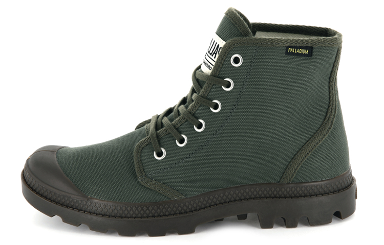 Palladium Pampa Hi Originale Slip Resistant Abrasion Resistant High top Canvas Shoes Unisex Army Green