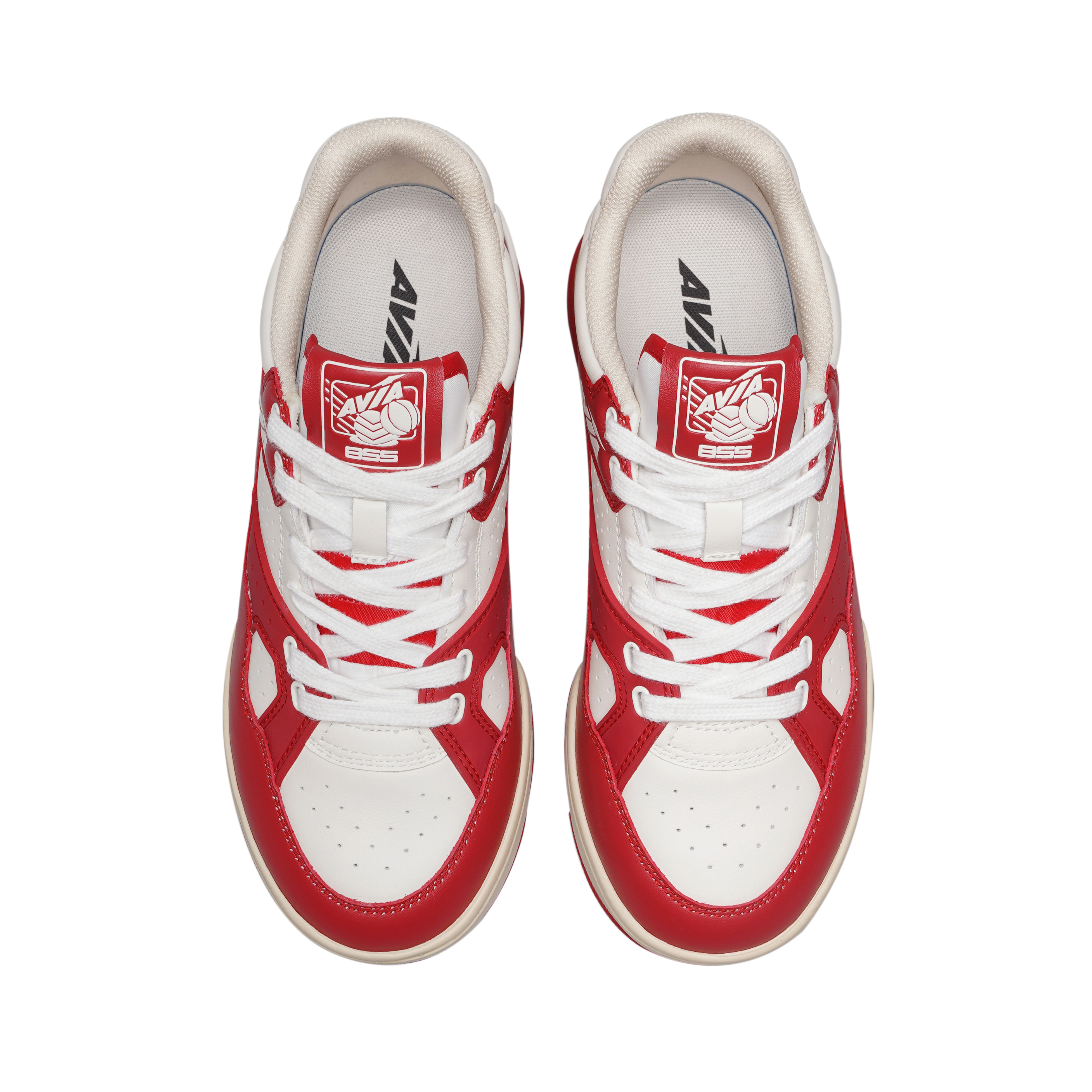 AVIA 855L Cow Leather Cushioning Abrasion Resistant Slip Resistant Low top Vintage Basketball Shoes Women’s Red White