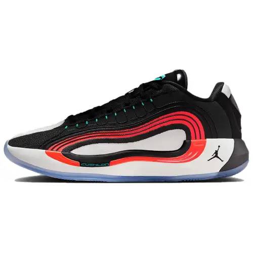 Jordan Luka 4 Slip Resistant Abrasion Resistant Low top Basketball Shoes Men's Black White Red Asian Version