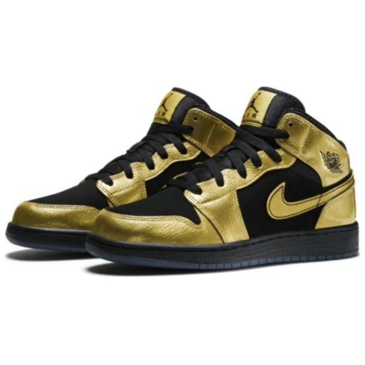Air Jordan 1 Mid Bg ‘Metallic Gold Coin’ Gs