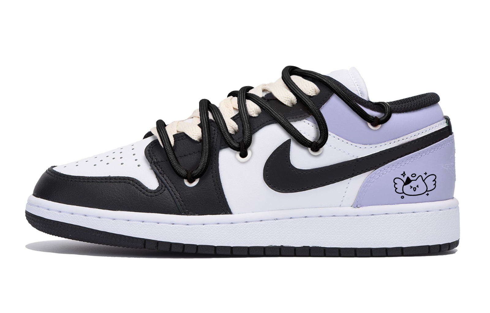 Jordan Air Jordan 1 Vintage Basketball Shoes Men’s Low Top Black Purple