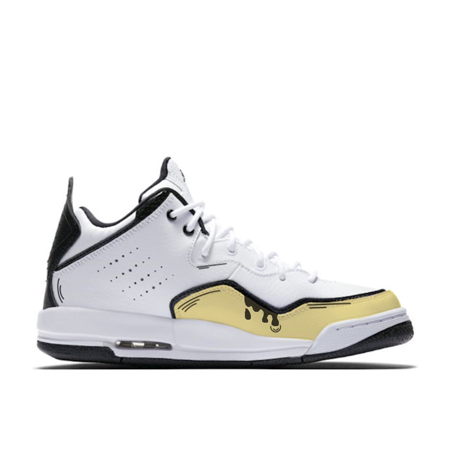 Jordan Courtside 23 Vintage Basketball Shoes Unisex Mid Top Yellow